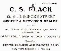 CS Flack - Grocer Advert 1948